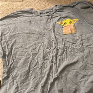 Her Universe Gray Long Sleeve Tee with Green and Yellow Character